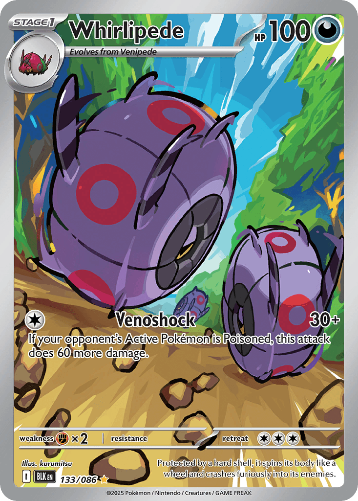 Whirlipede Pokémon card