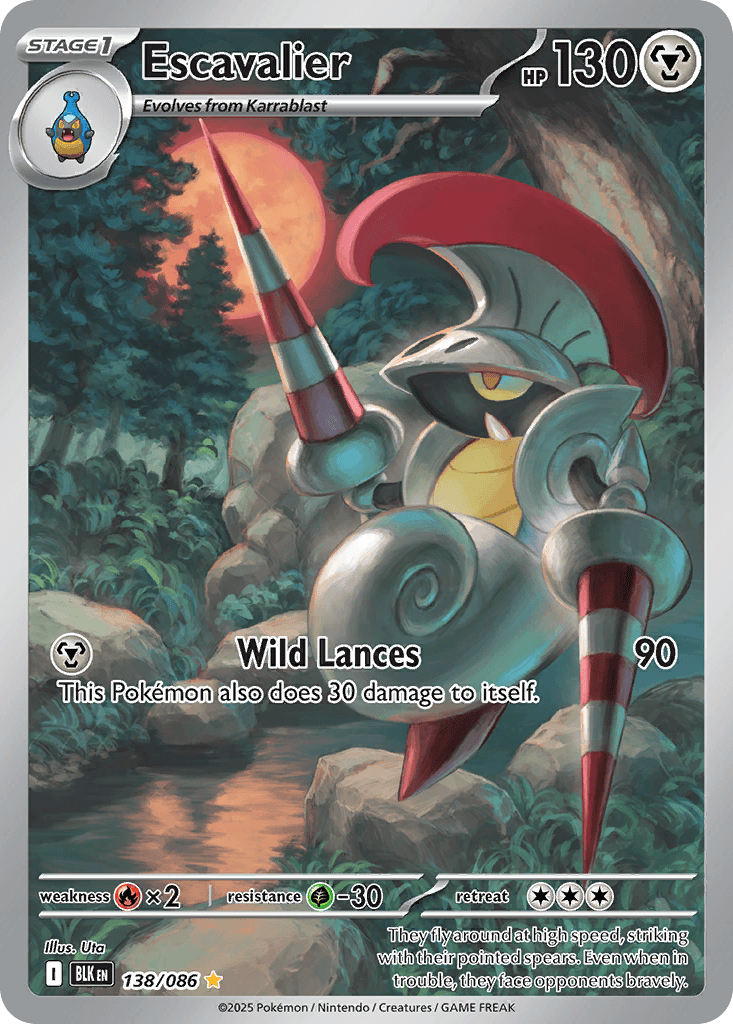 Escavalier Pokémon card