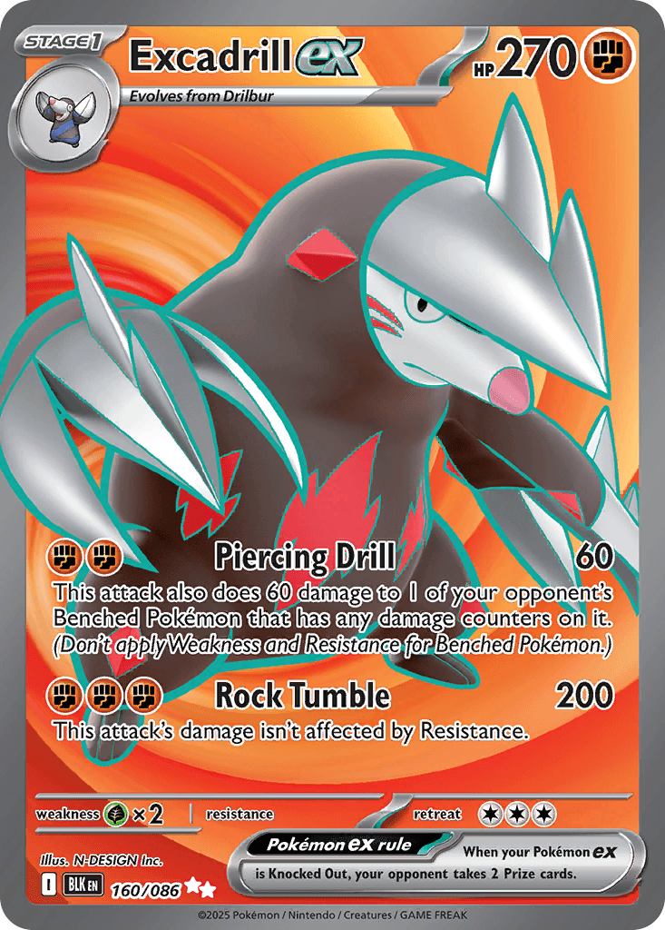 Excadrill ex Pokémon card