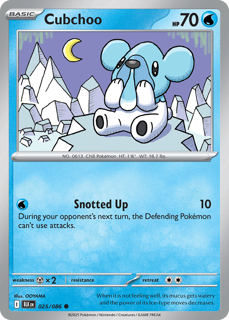 Cubchoo Pokémon card
