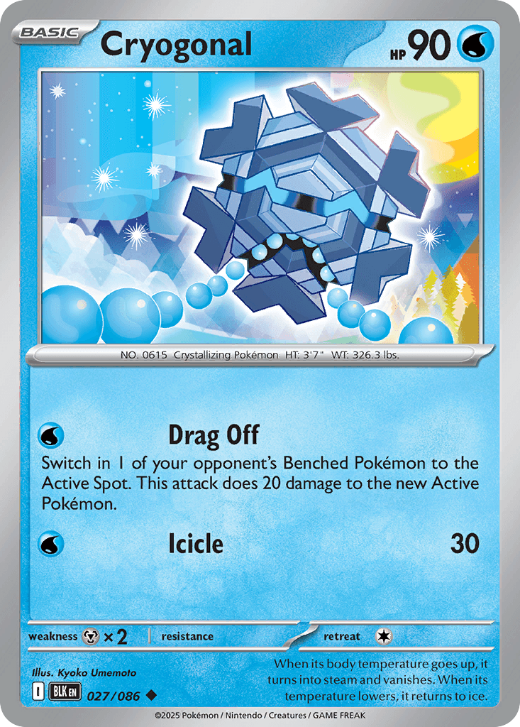 Cryogonal Pokémon card