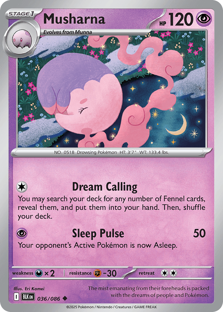 Musharna Pokémon card