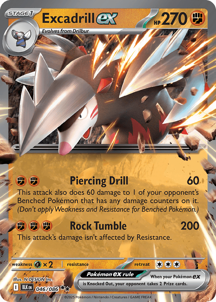Excadrill ex Pokémon card