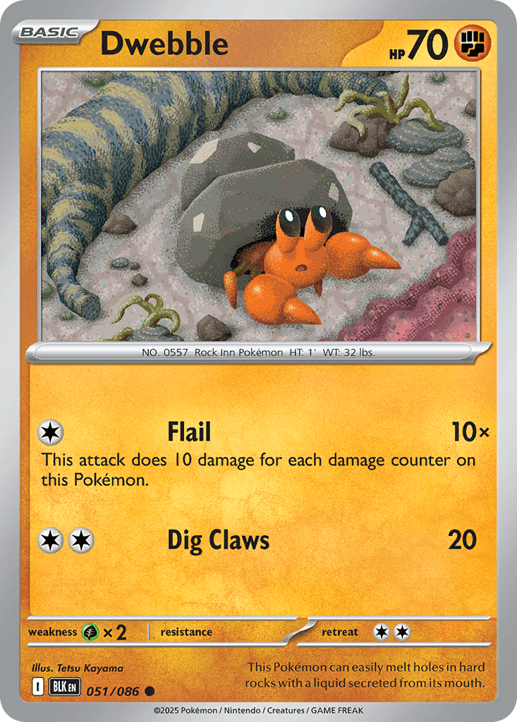 Dwebble Pokémon card