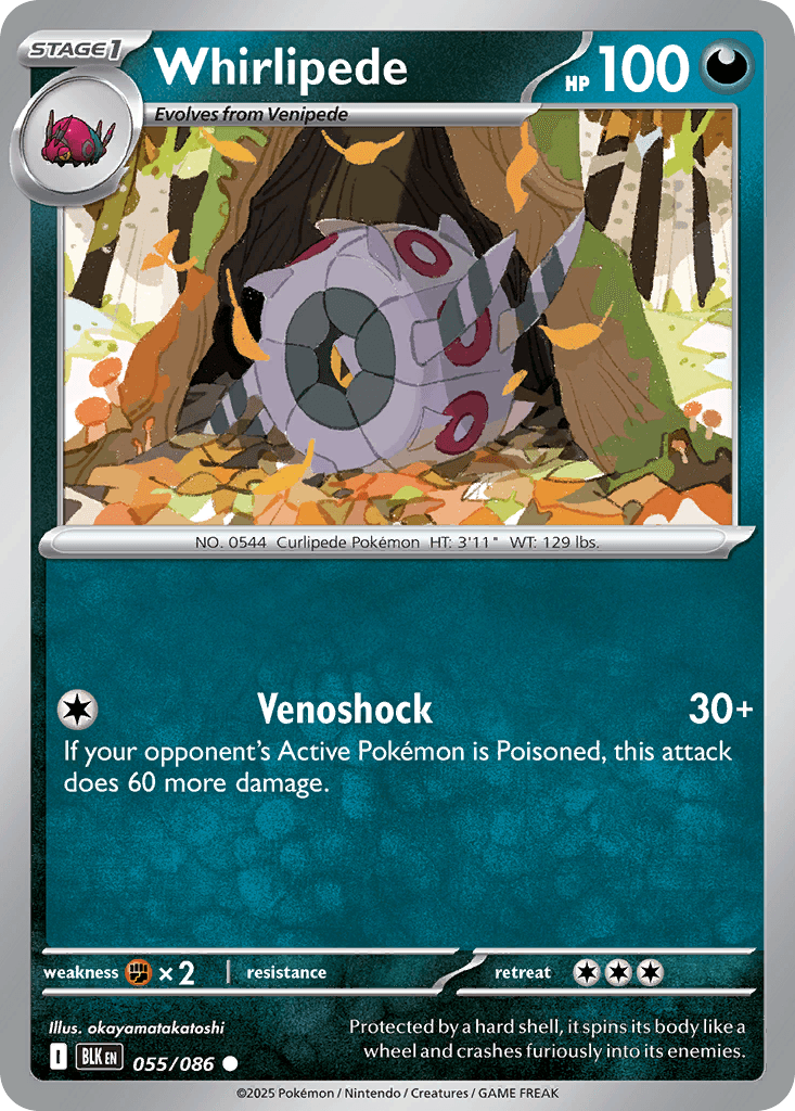 Whirlipede Pokémon card