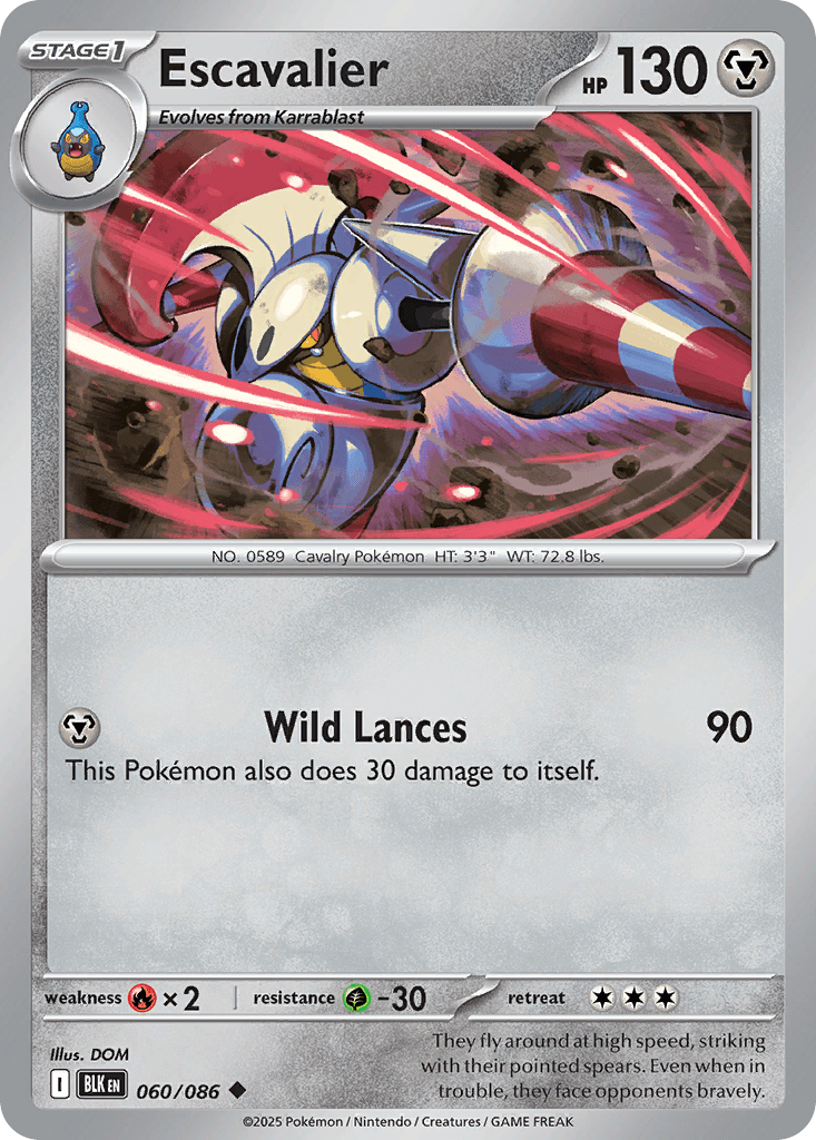 Escavalier Pokémon card